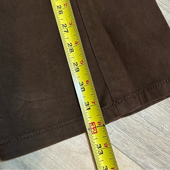 Liz Claiborne Bootcut Jeans Chocolate Sz 12R Velvet Trim - Picture 10 of 10